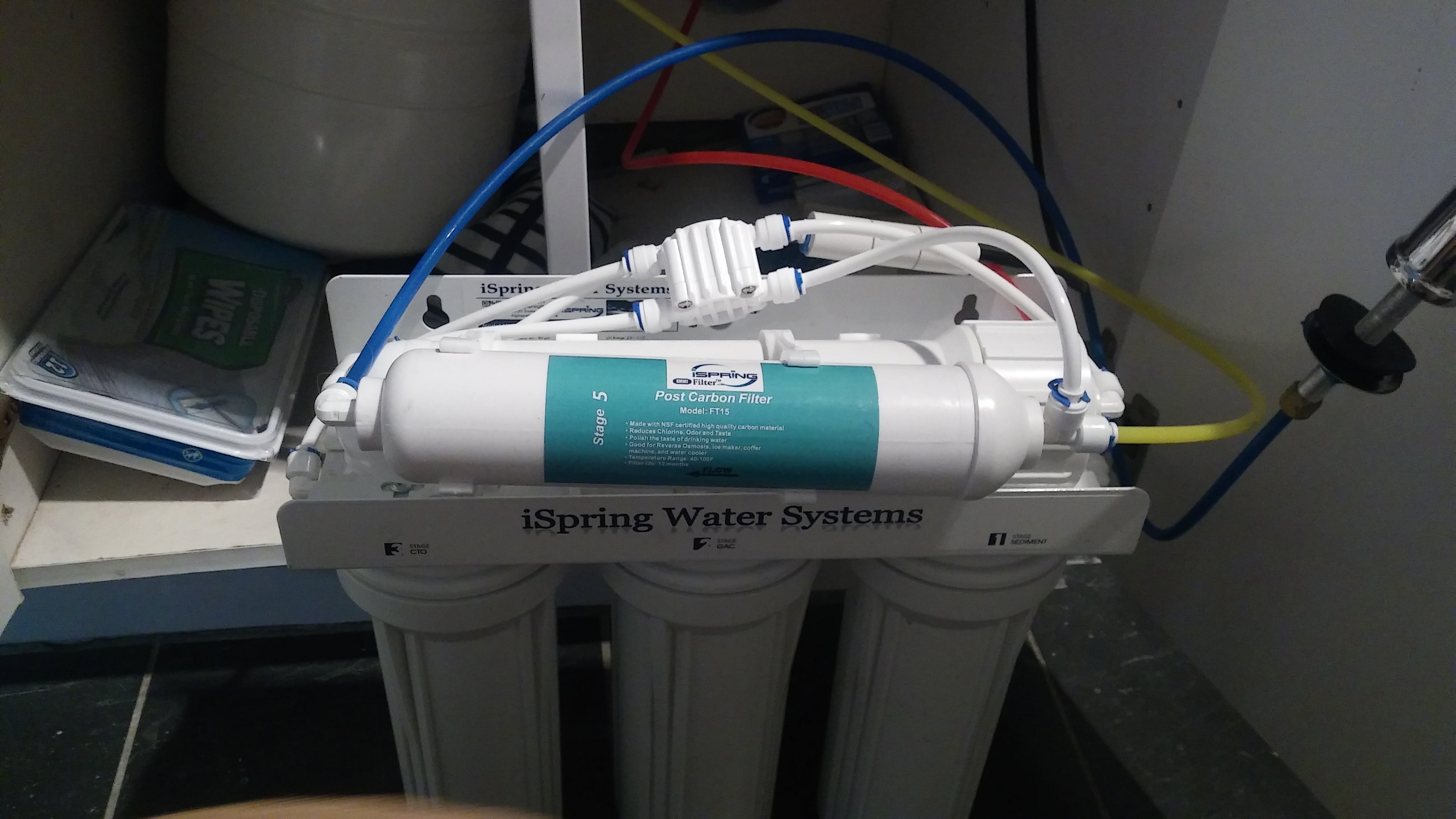 正規通販 iSpring 浄水器 USA 75GPD 5段階 逆浸透膜 RO浄水システム ブースターポンプ付き 型番RCC7P 逆浸透 ビルトイン浄水 