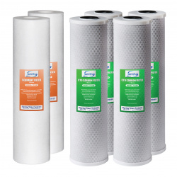ispring f6wgb32b replacement filter pack 3 stage 20 inch whole house water filter 1 year supply fits wgb32b