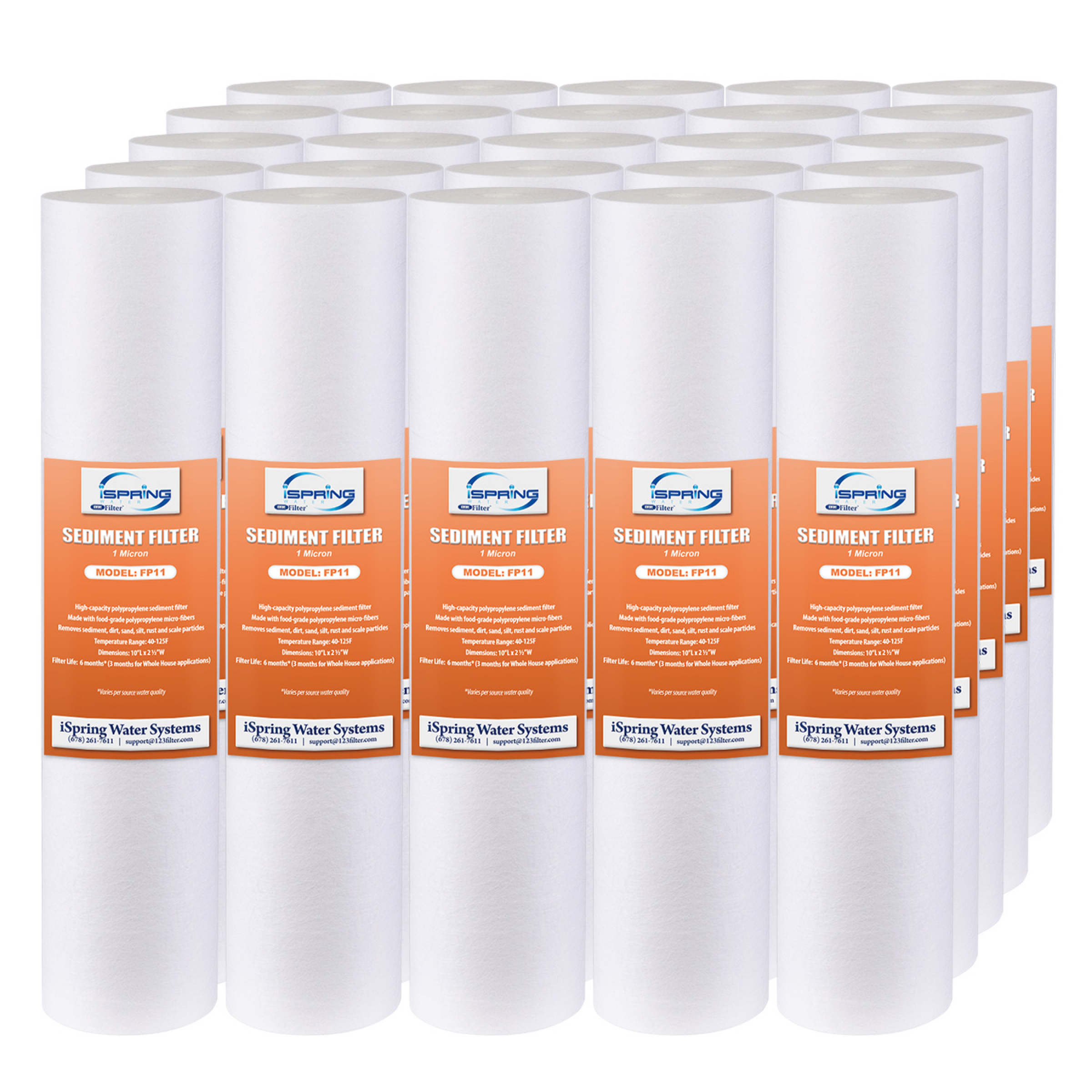 Membrane Solutions 1 Micron 10 x 2.5 Whole House Sediment Water Filter Replacement Cartridge Compatible with Any 10 inch RO Unit Whole House Sediment Filtration 
