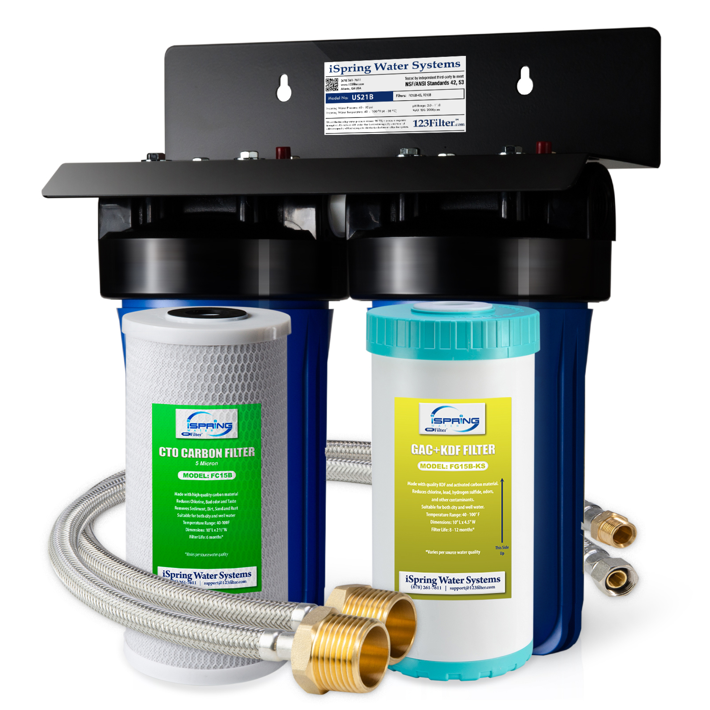 Brand New 3 Stage whole house high flow home water filter replacements 10" x2.5" 