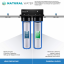 iSpring WGB22B-PB+AHPF12MNPT16X2 2-Stage Whole House Water Filtration System