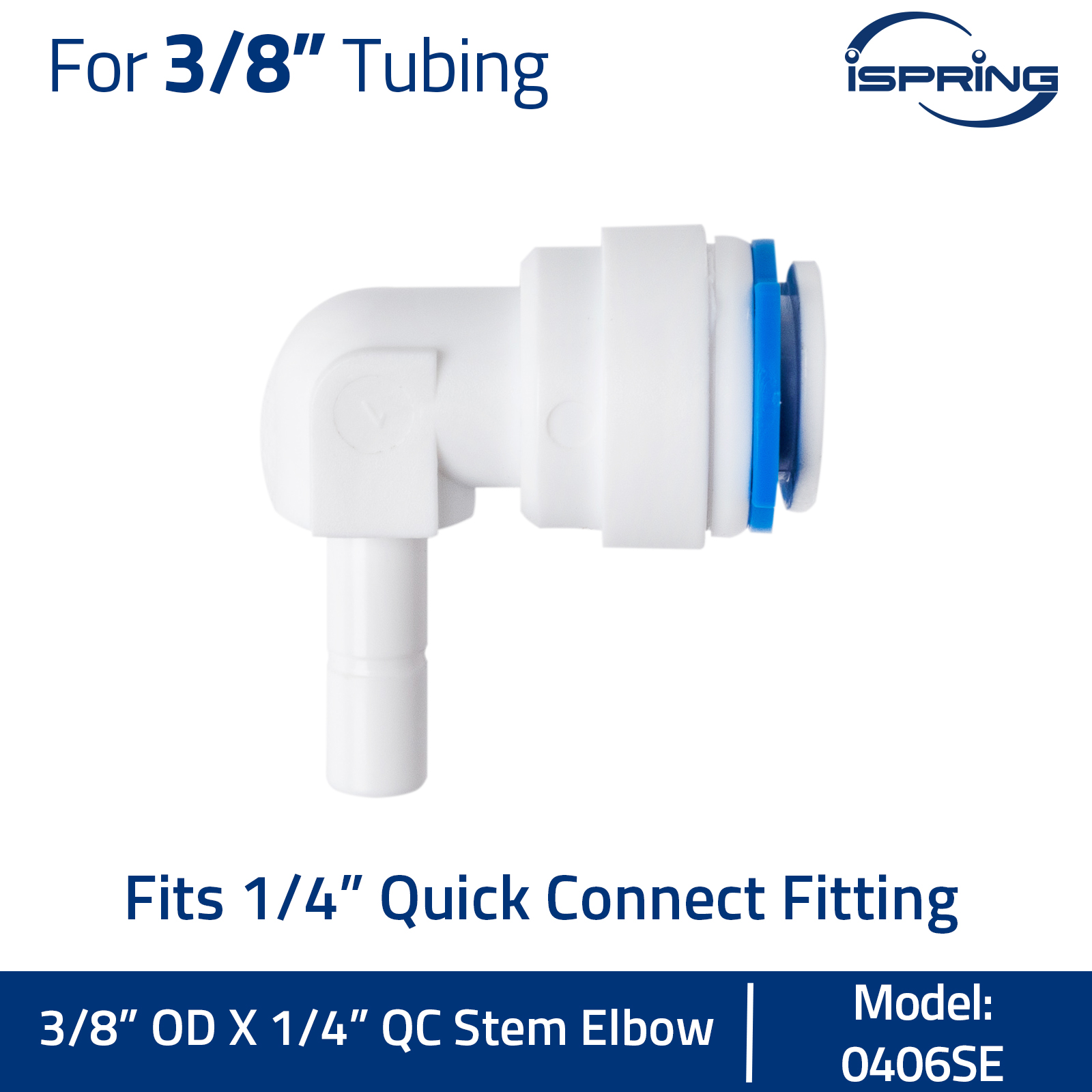 2 Pack 1/4 IN Quick-fitting by 3/8 IN Quick-fitting iSpring 0406UCX2 Union Connector