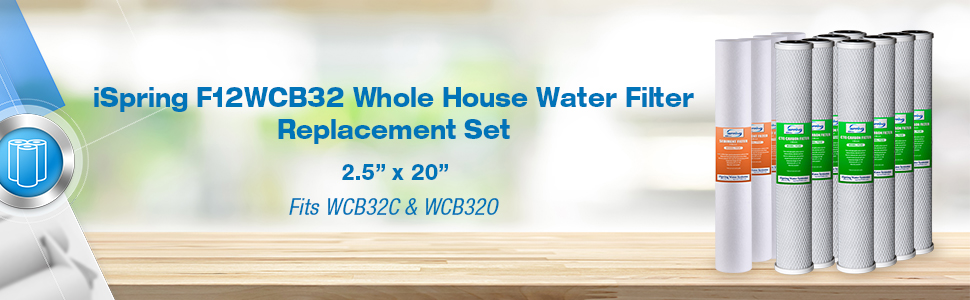 iSpring F12WCB32 Whole House Water Filter Replacement Set