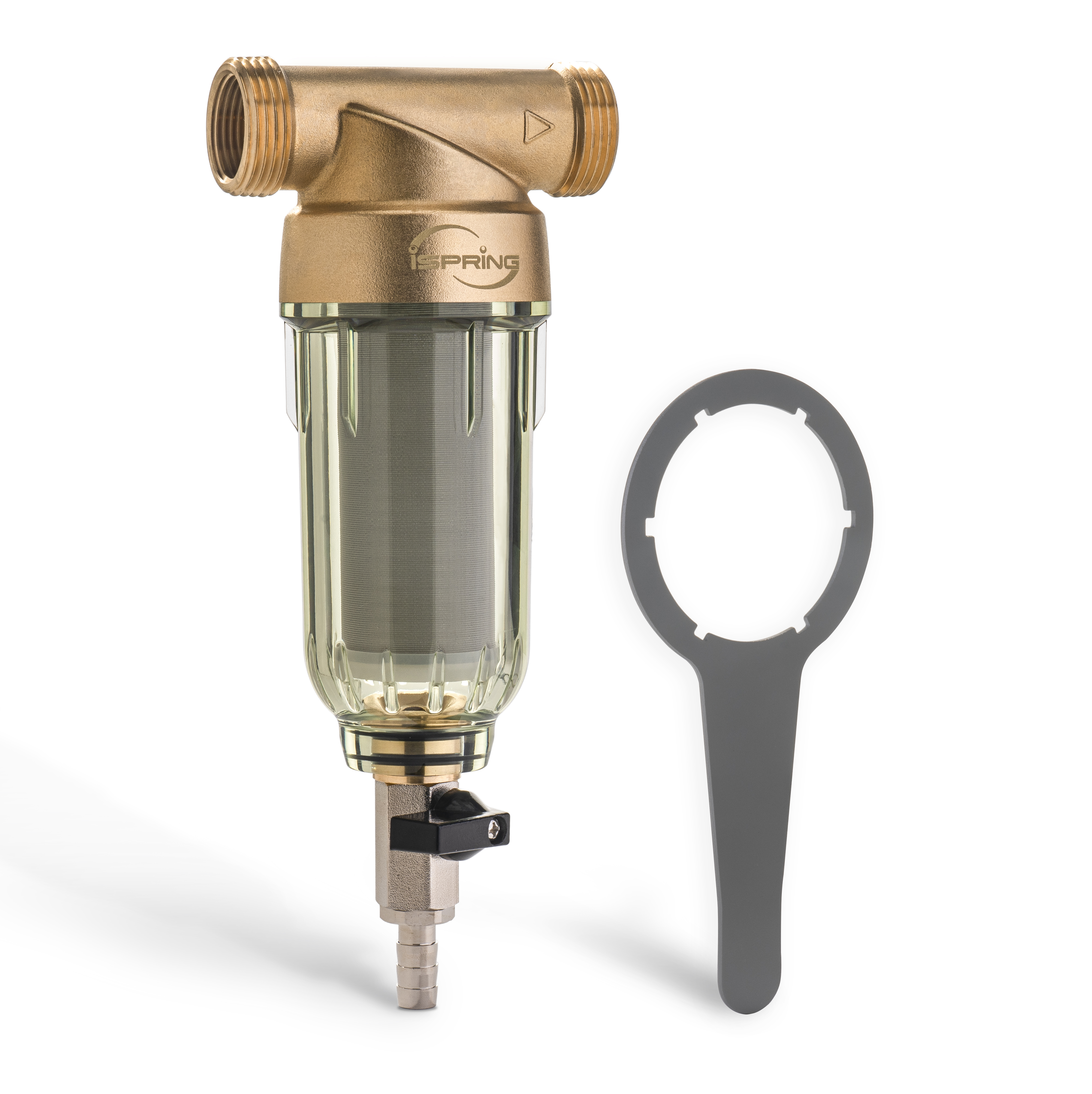 2” Sand Separator with Clear Body and Drain Flush Valve 