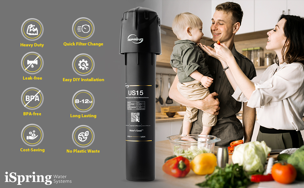 features of iSpring Direct-Connect Under Sink Water Filter system