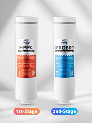 RO800G is 2 stage filtration RO system