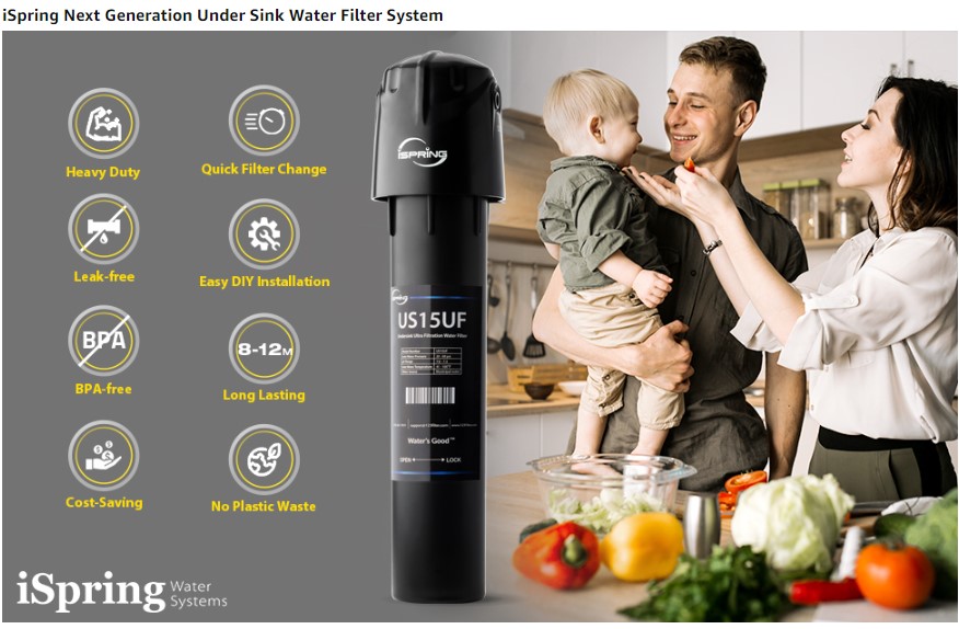 ispring US15UF Direct Connect Under Sink Water Filter features