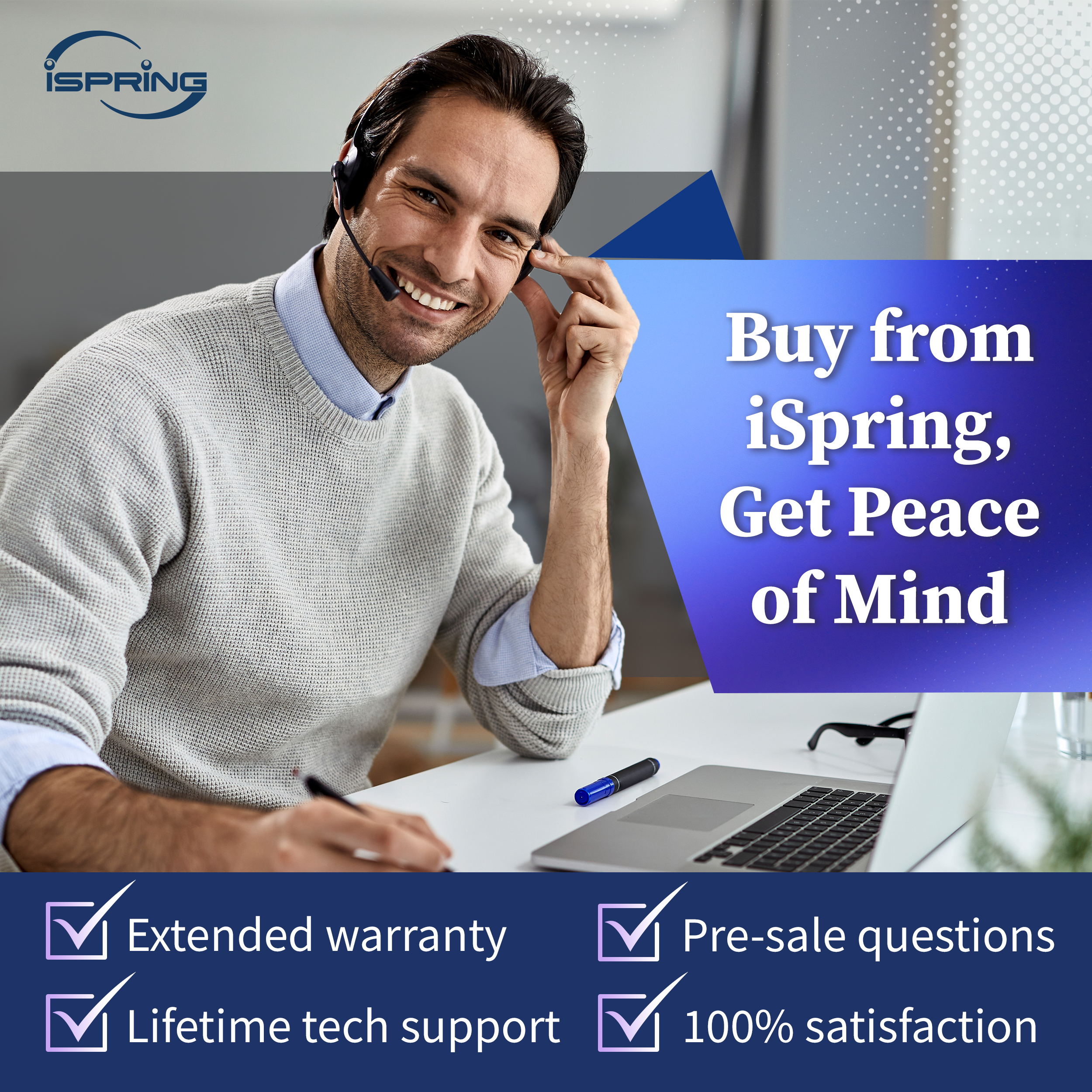 Ispring provides life time customer support