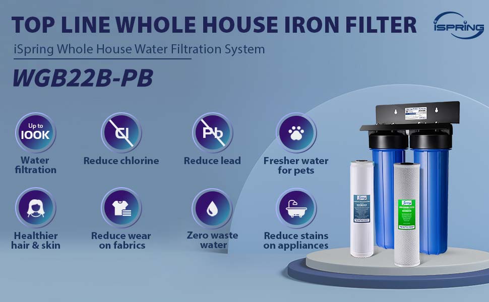 Features of WGB22B-PB Whole House water filtration system