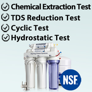 NSF tests that RCC7 RO water system takes