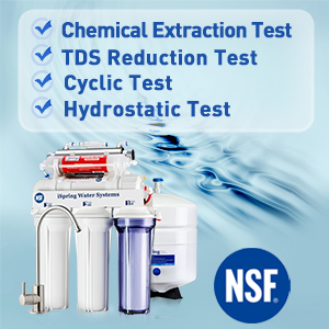 RCC7AK-UV reverse osmosis system test